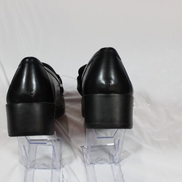 Anne Klein AKqamari Black Wedge Loafer's Slip-On Shoes Size 9 NWOB - Picture 10 of 11